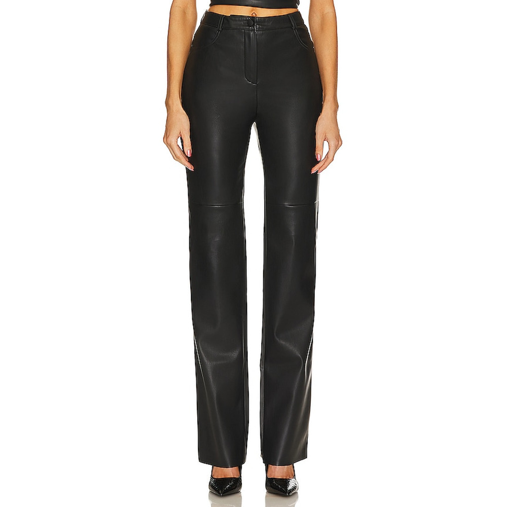 Cultnaked 'Killa' Black Faux Leather & Fur Trousers Size XXS - NWT